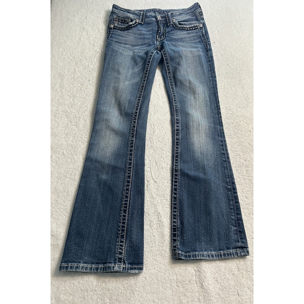 Miss Me Bootcut Women's Blue Denim 27 Cotton Blend Jeans (A8)